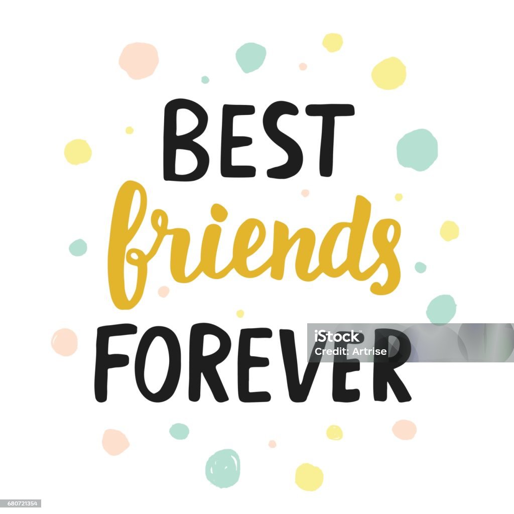 Best Friends Forever Stock Illustration - Download Image Now - Art ...