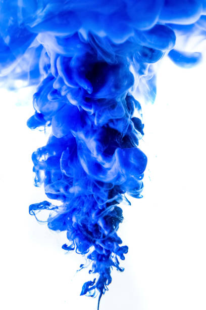istock Acrylic colors and ink in water. Abstract frame background. Isolated on white. 680721462