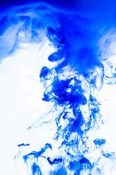 istock Acrylic colors and ink in water. Abstract frame background. Isolated on white. 680721598