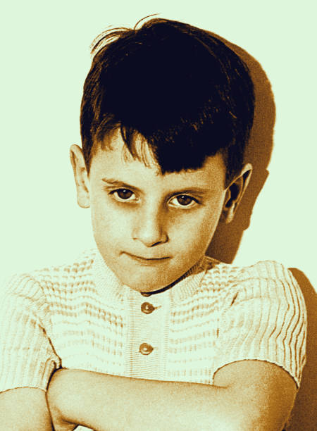 istock Isolated sepia toned image of an angry boy 680722592