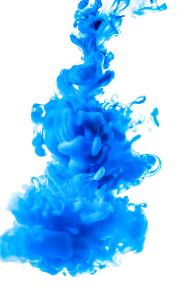 istock blue ink in water isolated on white background 680730152