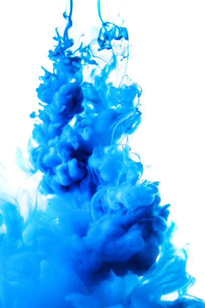 istock blue ink in water isolated on white background 680730346
