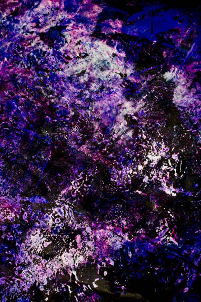 istock Black, Purple, Red Abstract Paint Sci-fi Background 680730616