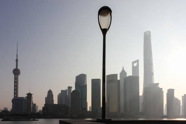 shanghai skyline on huangpu river