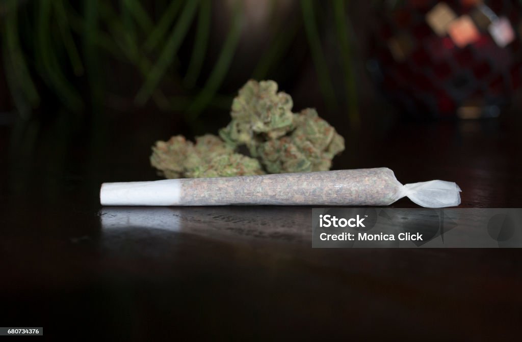 nice closeup of rolled marijuana weed joint on wooden background closeup of rolled Cannabis sativa marijuana weed joint on wooden background Blunt Stock Photo
