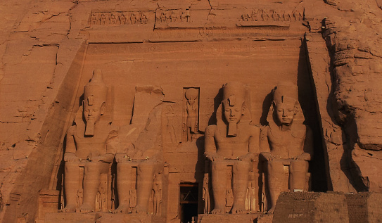Abu SImbel ancient temple Egypt sand