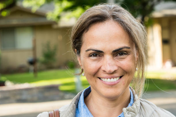 istock Smiling mature woman 680738108