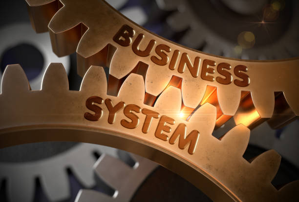 istock Business System Concept. Golden Cog Gears. 3D Illustration 680740688