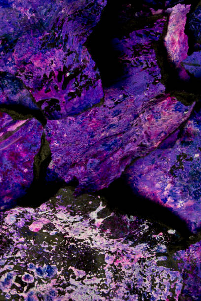 istock Black, Purple, Red Abstract Paint Sci-fi Background 680745162