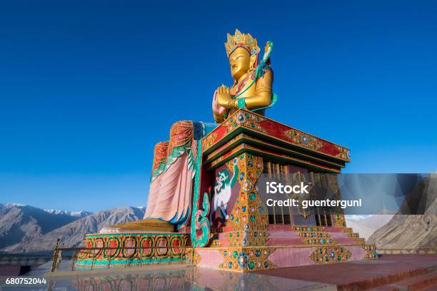 Huge Statue Of Maitreya Buddha In Nubra Valley Ladakh India Stock Photo - Download Image Now