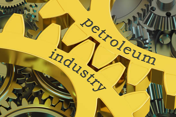 istock Petroleum Industry concept on the gears, 3D rendering 680775490
