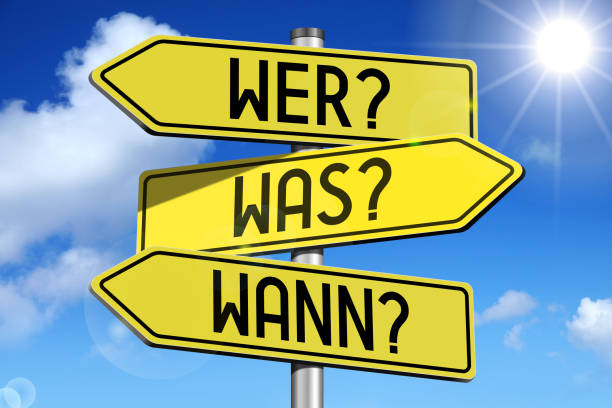 istock Questions in German - yellow roadsign 680776038
