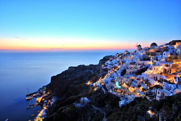 istock Oia Village at Sunset on Santorini Island Greece 680776098