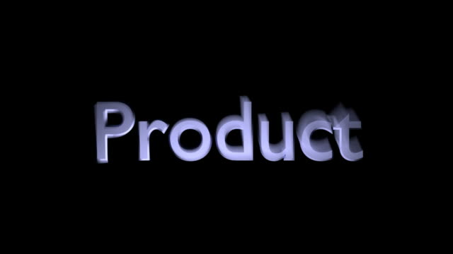 product Marketing animation with streaking text and motion blur