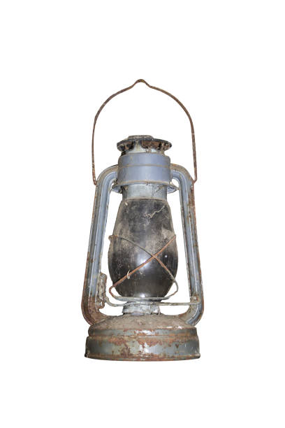 istock Old oil lamp or kerosene lamp, isolated 680784512