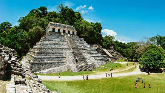 Archeological site of Palenque in Chiapas. Mexico.
