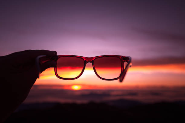 istock Sunset through a pair of sunglasses. 680795364