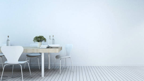istock dining room in home or apartment - 3D Rendering 680796382