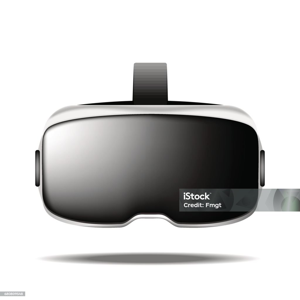 Vr Bitmap Stereoscopic 3d Vr Illustration Vector Virtual Digital Cyberspace ...