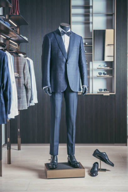 istock Men fashion suit displaying on mannequin 680809860