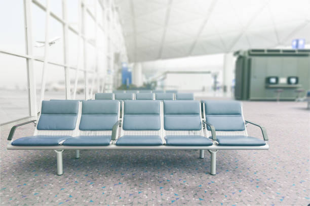 Seats in the waiting room of the station