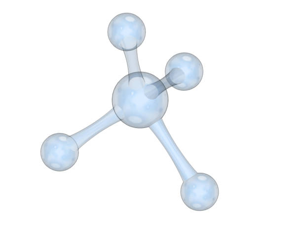istock 3d illustration of molecule model. Science background with molecules and atoms 680826818