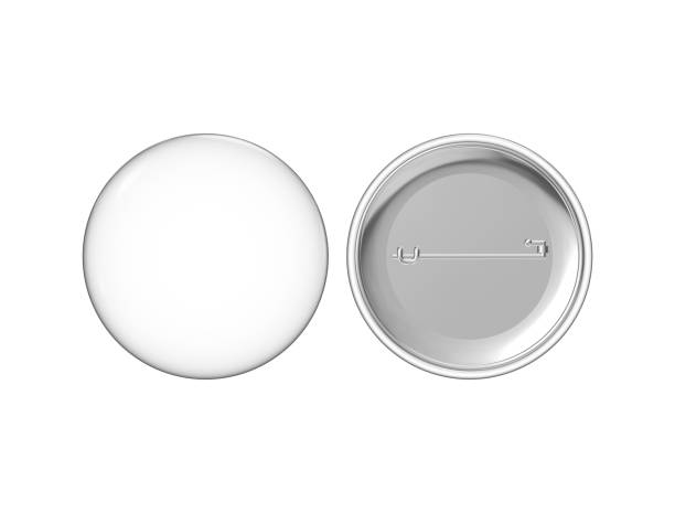 istock Badge brooch isolated on white . 3d rendering 680827576