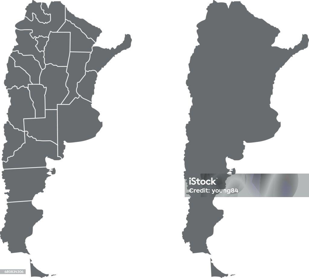 Карта Аргентины - Векторная графика Аргентина роялти-фри