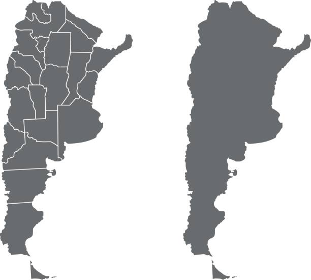 карта аргентины - argentina stock illustrations