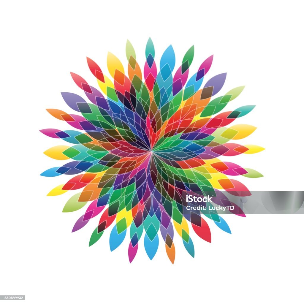 Abstract Vector Shape Flower Vector Flower In Abstract Shape Spring Concept Stock Illustration ...