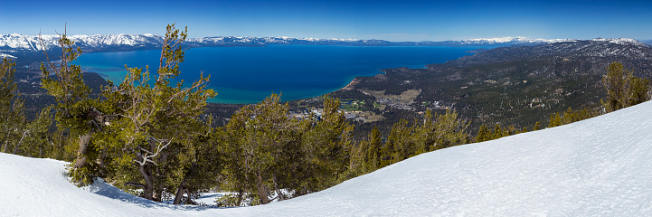 Lake Tahoe Panoramic Overlook in Winter from Heavenly