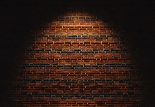 Brick wall texture backgrounds, with light spot