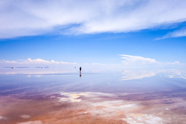 Salar de Uyuni salt flats desert, Andes Altiplano, Bolivia