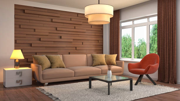 istock Interior living room. 3d illustration 680857926