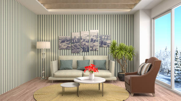 istock Interior living room. 3d illustration 680858020