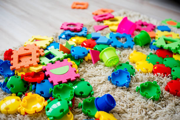 istock Baby toys on floor 680862486
