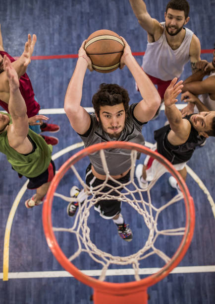 istock Slam dunk on a basketball court! 680865846