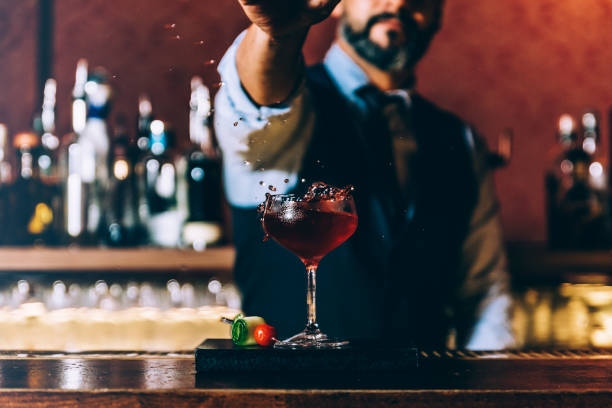 istock Barman is making cocktail at night club. 680866750