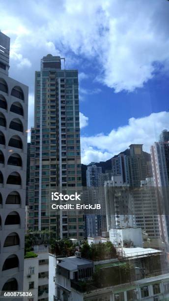 Wanchai Hong Kong Stock Photo - Download Image Now - Asia, Blue, Building Exterior