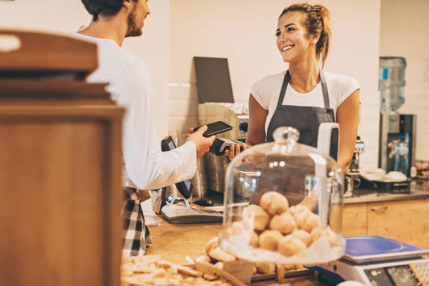 istock Contactless phone payment in the coffee shop 680881762