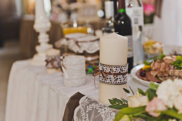 istock Holiday table with food and decorations 5201. 680883652