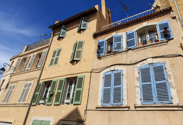 facade of old marseille facade of old marseille marseille panier stock pictures, royalty-free photos & images