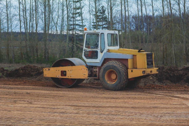 istock Construction of the highway - road rollers - asphalt pavement works 680887900