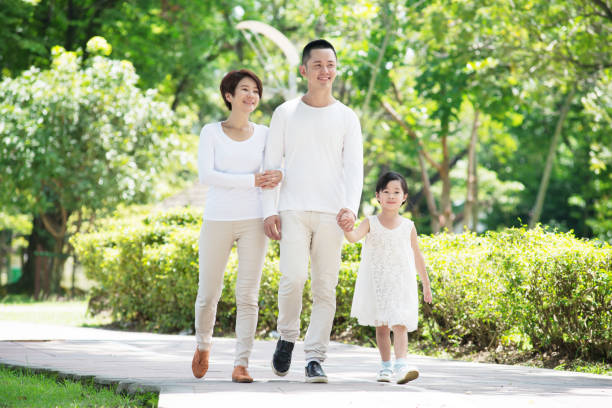 istock Happy Asian Family at the Park 680887984