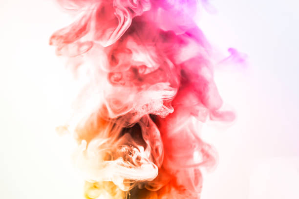 istock Acrylic colors and ink in water. Abstract frame background. Isolated on white. 680888898