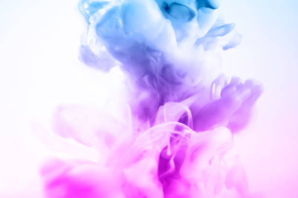 istock Acrylic colors and ink in water. Abstract frame background. Isolated on white. 680889058