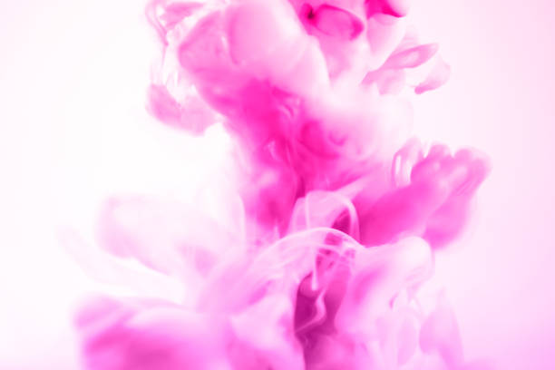 istock Acrylic colors and ink in water. Abstract frame background. Isolated on white. 680889062