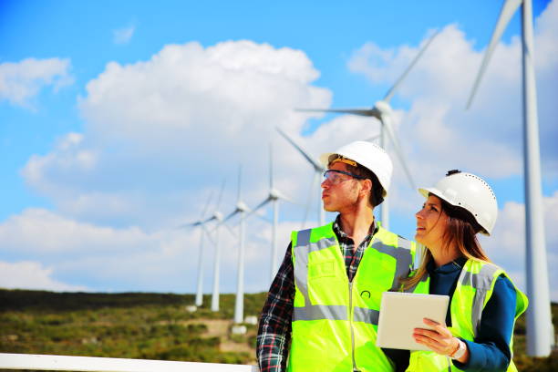 istock Engineers of Wind Turbine 680890596