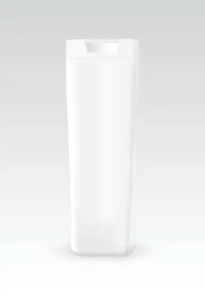 Vector illustration of Shampoo Bottle On White Background