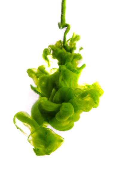 istock green ink in water isolated on white background 680897904